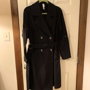 Marla Wynne black trench coat